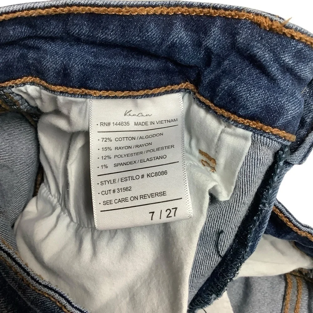 KanCan Twisted Seam Distressed Medium Wash Ankle Skinny Jeans Size 7 / 27